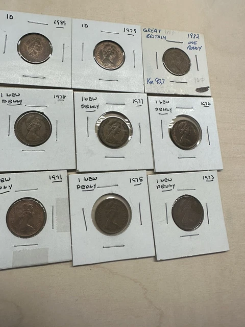 World coins Great Britain Lot Of 9. #219!!