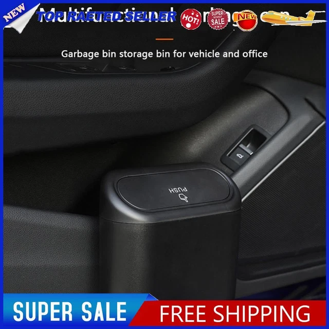 Car Trash Can Bin Hanging Vehicle Garbage Storage Boxes Auto Waste Organizer