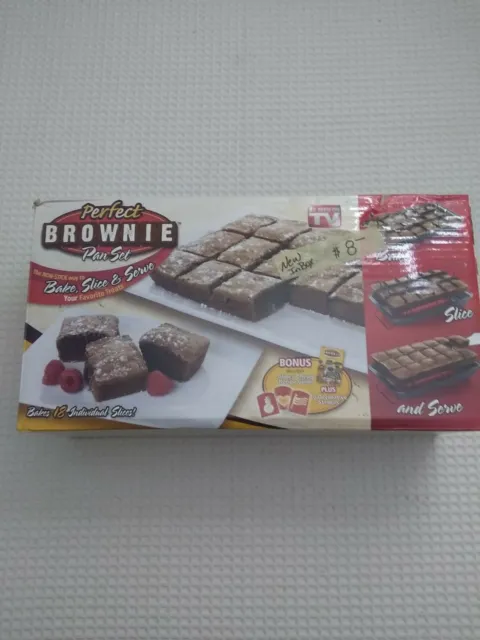 Perfect Brownie Pan Set * As Seen on TV 12-1/4" x 8" Makes 18 Slices Non Stick