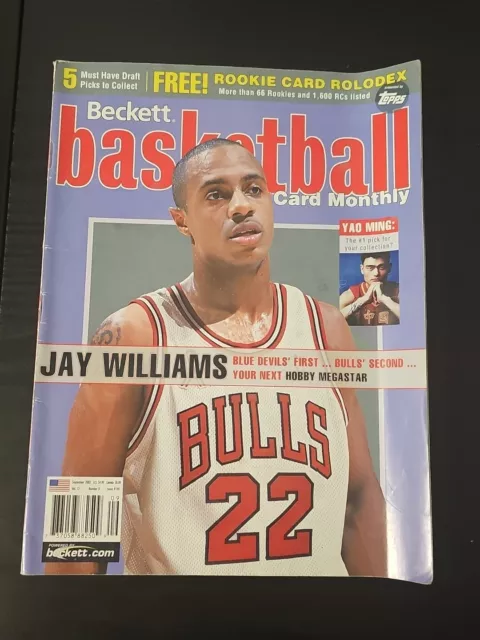 Beckett Basketball Card Monthly September 2002 Jay Williams cover