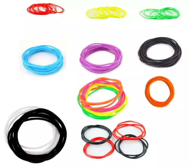 Girls Thin  Jelly/Gel Bracelet Gummy Bangle Rubber Goth Wristband various Color