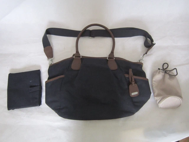 Mamas & Papas Ocarro Bowling Style Changing bag Navy & Tan