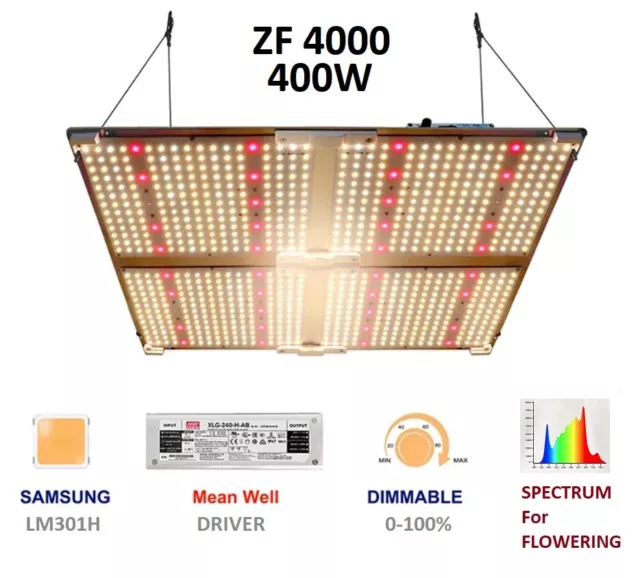 Zf4000 - Samsung Lm301H - 400W - Meanwell - Grow Led - Dimmer