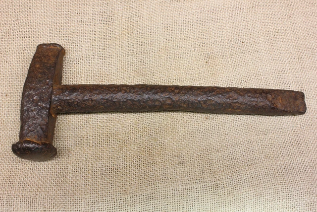 Old Conestoga Covered Wagon Hammer Hitch Pin Hand Forged 1800’s 9 1/4” Well Worn