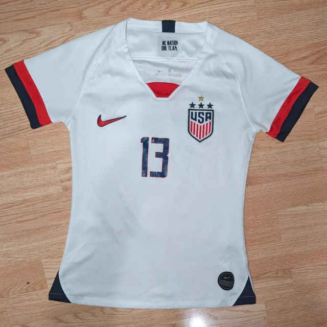 Nike Dri Fit Alex Morgan USA Womens Medium Home Jersey FIFA World Cup 2019 White