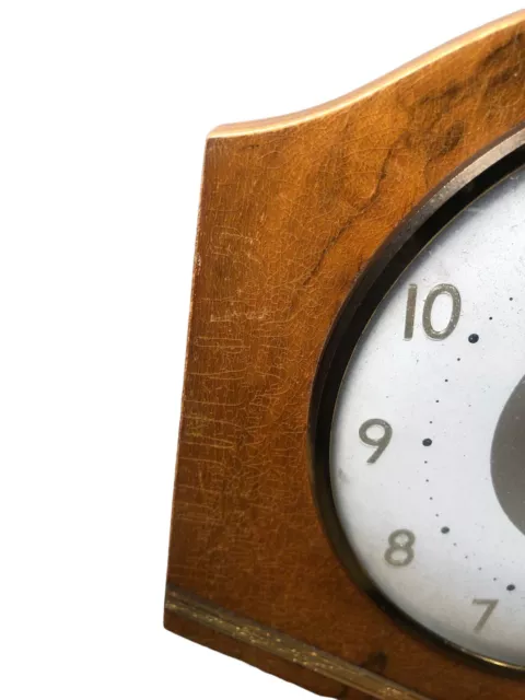 Bentima 8 Day Mantle Clock Art Deco Wooden Wind Up Vintage Unusual Working 2