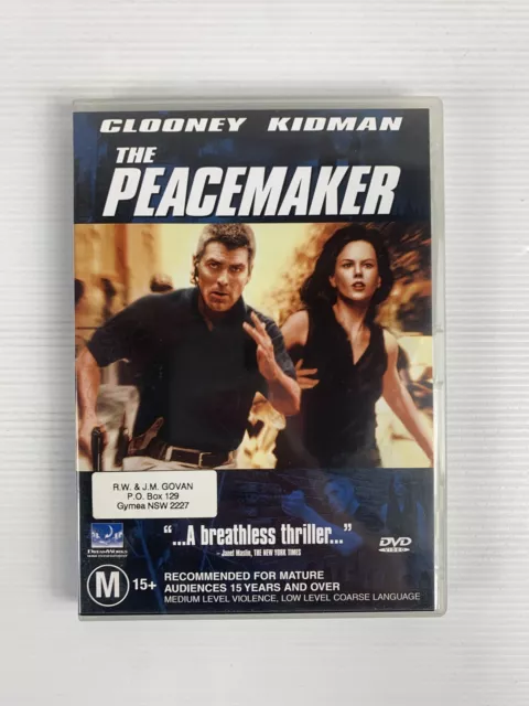 The Peacemaker DVD R4 1997 George Clooney Nicole Kidman Mint Disc