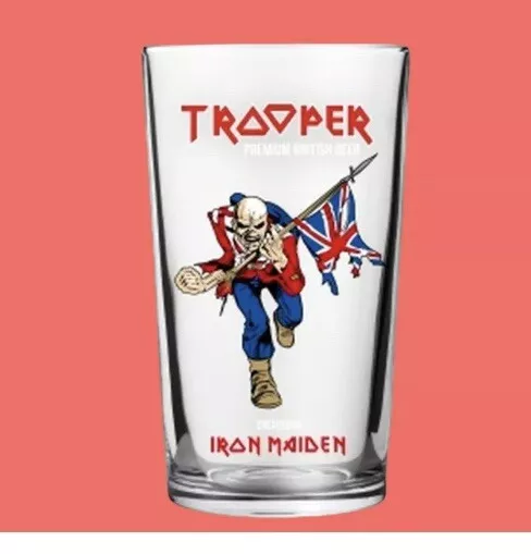 Single Iron Maiden Trooper Beer Glass Pint 20oz Brand New