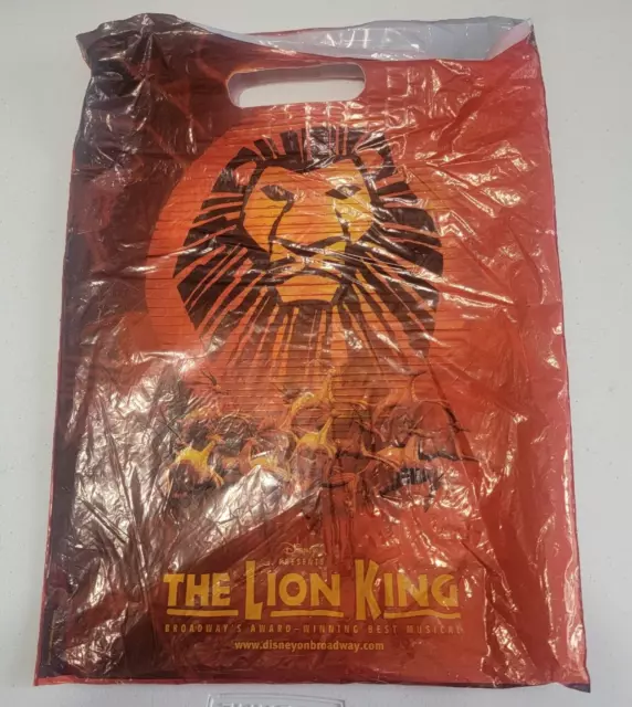 THE LION KING Broadway Show Plastic Bag Pantages Los Angeles 2006 12.