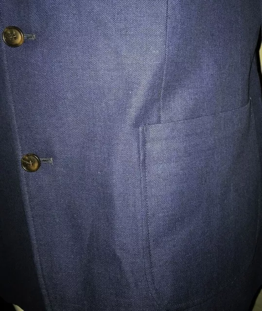 Herren Extra Hoch Smart Freizeit Blazer Jacke IN Kobalt Blau Größe 40XL Sich 2