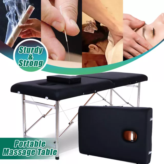 Massage Table Portable Aluminium Massage Bed Beauty Chair Therapy Folding 180cm