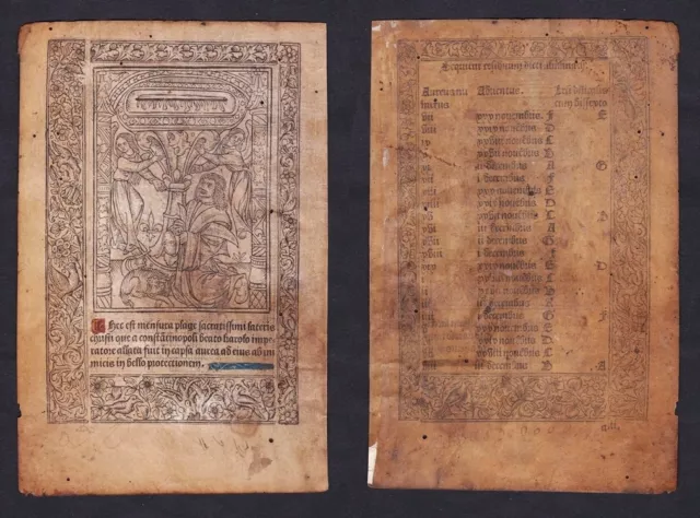 Libro Of Hours Livre D'Heures Libro 1490 Paría Pigouchet Incunable