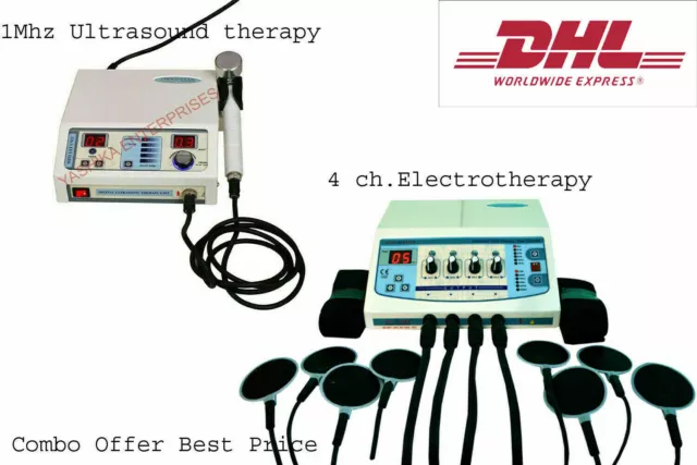 Clinic Home Use Combo Electrotherapy machine +1Mhz Ultrasound Therapy K