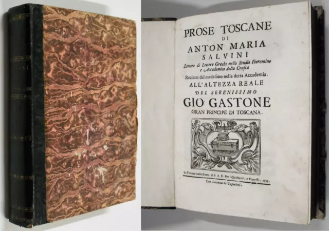 PROSE TOSCANE DI ANTON MARIA SALVINI 1715 Guiducci e Franchi Firenze