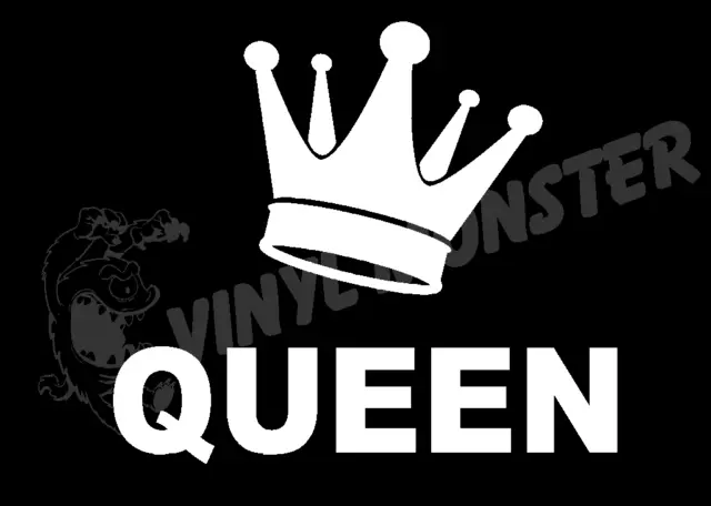 QUEEN CROWN Funny Car Sticker,Window,Bumper or Laptop DUB DRIFT Vinyl Decal King