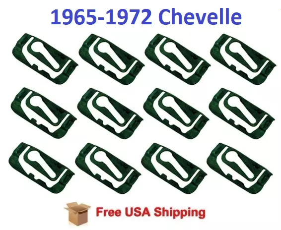 1965-1972 Chevelle Rear Glass Window Front Windshield Molding Trim Reveal Clips