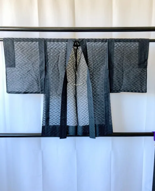 Vintage Japanese Haori Jacket - Haori Black Kimono Jacket