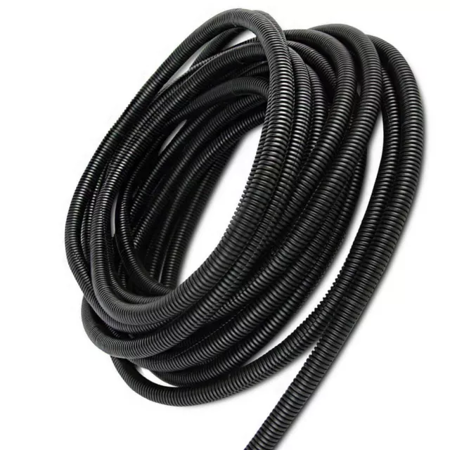 50' Feet FT 1/2" Black Split Loom Wire Flexible Tubing Conduit Hose Car Audio