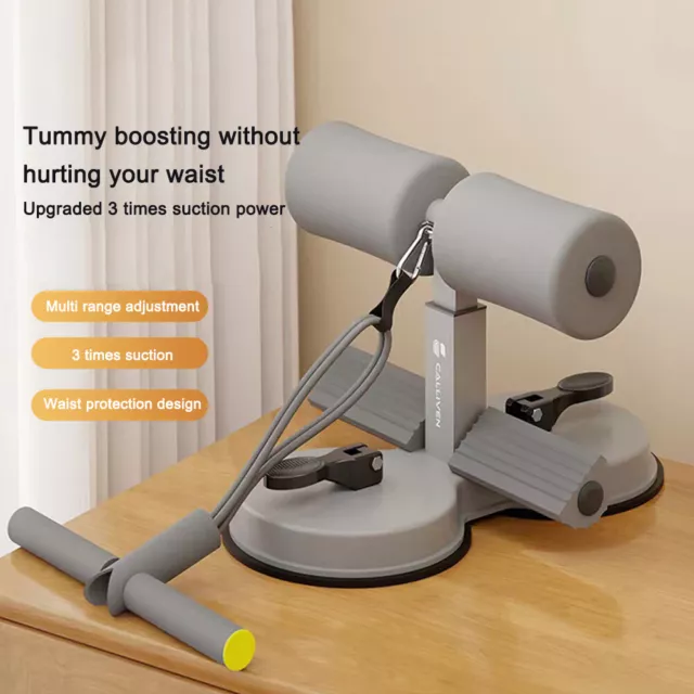 Floor Situp Aid Non-Slip Exercised Arms Stomach Thigh Legs (Gray Two Sucker) FR 2