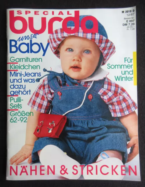 burda Special  *unser Baby* Garnituren Gr 62-92  E 897 nähen/stricken vintage