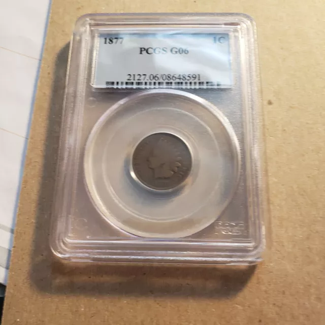 1877 indian head penny pcgs