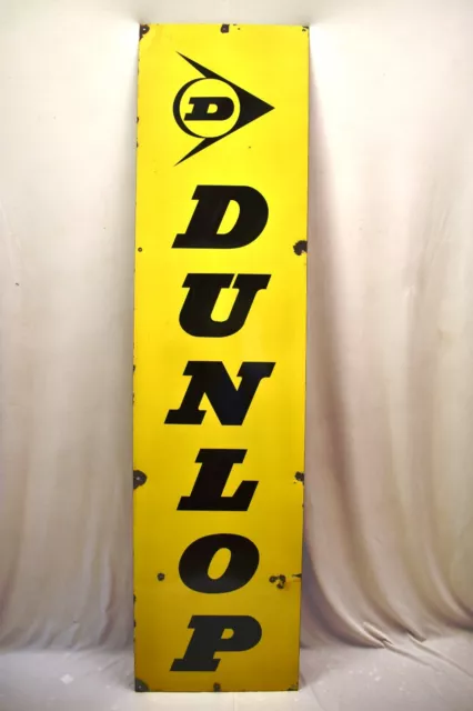 Vintage Dunlop Pneumatici Firmare Tavola Porcellana Smalto Gas Pompa Benzina