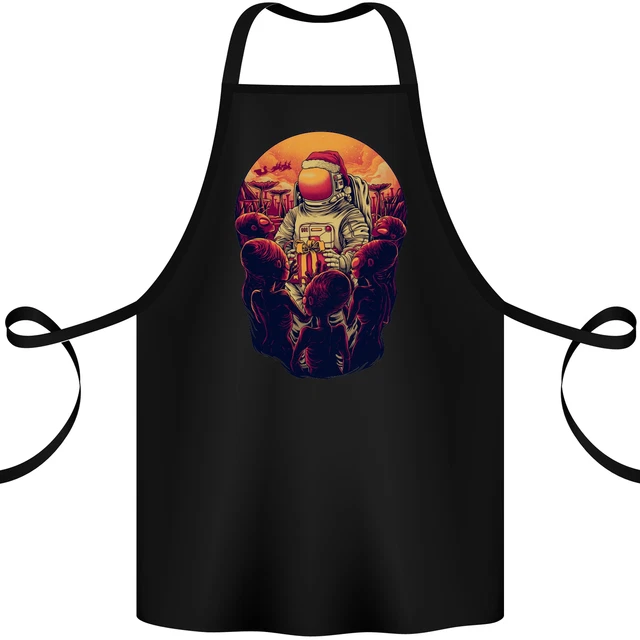 Spaceman Babbo Natale grembiule spaziale astronauta spaziale cotone 100% biologico