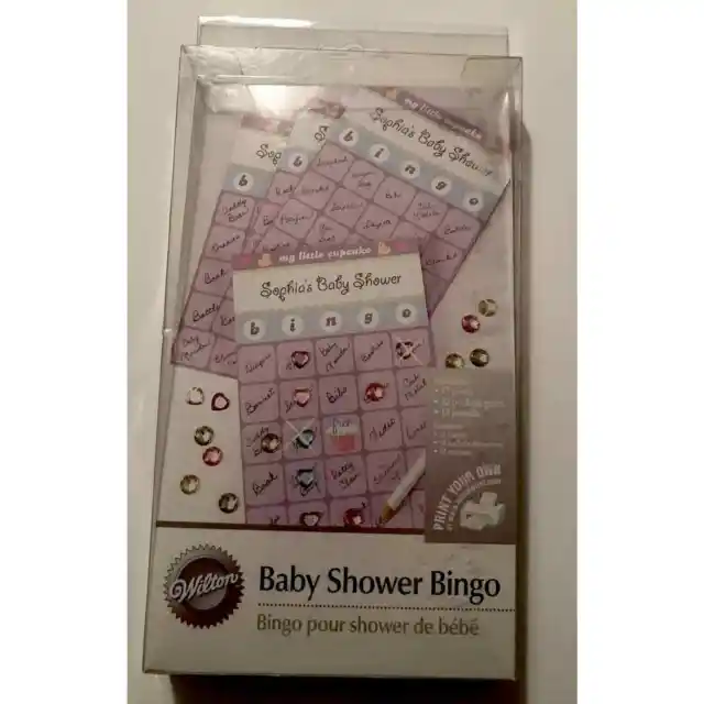 Juego de bingo de baby shower Wilton 1003-1071 para fiesta evento