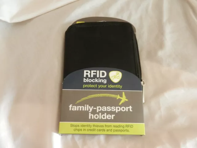 Travelon Family Passport Holder RFID Blocking Id Wallet 8 x 5 Travel Case Safe