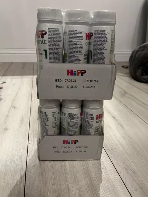 HiPP Organic 1 First Infant Baby Milk Ready to Feed Liquid Formula 12 X 200ml