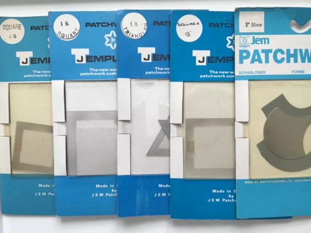 J E M Patchwork Quilting Templates Vintage Metal & Plastic Vintage New