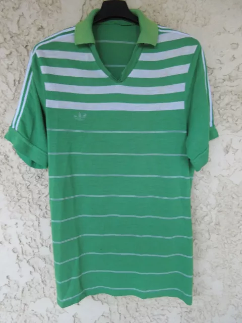 Maillot ADIDAS vintage années 80 vert shirt jersey trikot camiseta Trefoil M