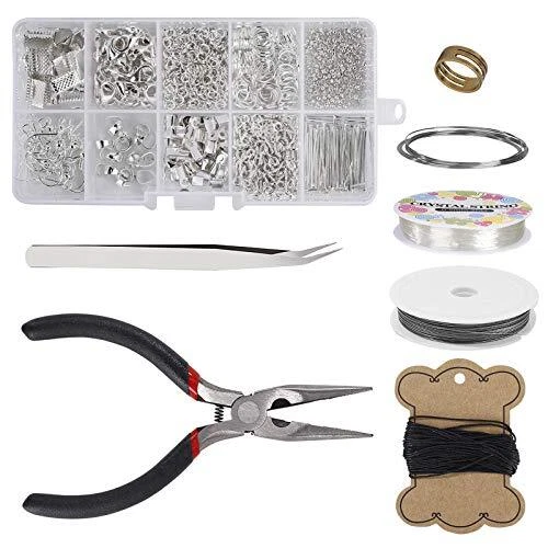 Kit de Fabrication de Bijoux Starter Kit de Réparation de Bijoux Adultes Acce...