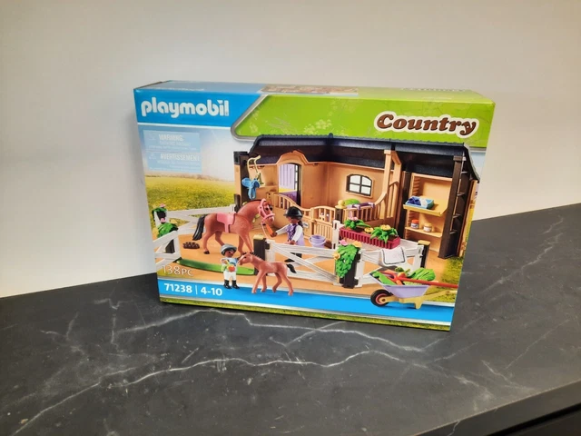 PLAYMOBIL Country 71238 – Écurie Et Carrière Pour Chevaux, Neuf, Thème équitation