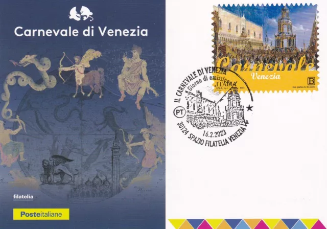 Carnevale Di Venezia Cartolina  Filatelica 2023 Maximum Card