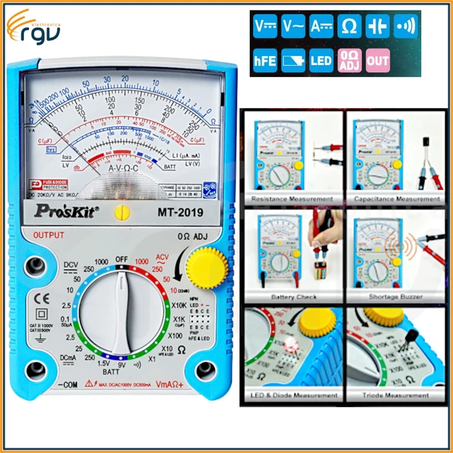 PROFESSIONAL ANALOG MULTIMETER Multifunction Tester x Capacitor
