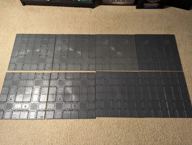Set Of 8 Necromunda Zone Mortalis Floor Tiles
