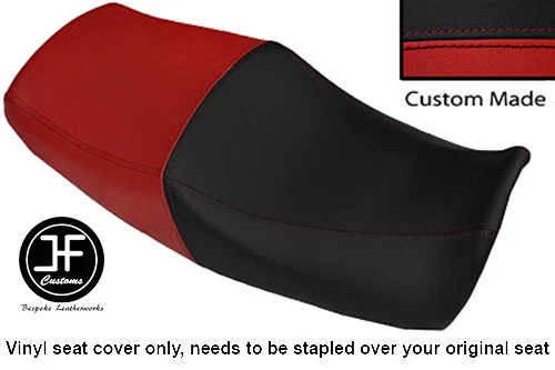 Black Dark Red Vinyl Custom For Yamaha Xjr 1200 95-99 1300 98-01 Dual Seat Cover