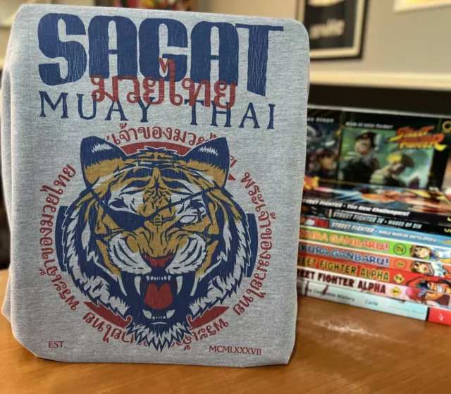 Street Fighter Sagat Tiger Muay Thai Gym Poster Tee - 'God of Muay Thai' T-Shirt
