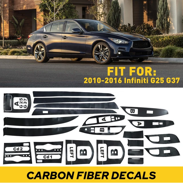 3D CARBON FIBER Pattern Interior DIY Trim Decals For Infiniti G25 G37 4