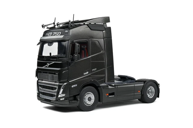 1:24 SOLIDO Volvo Fh16 Globetrotter Xl Tractor Truck 2-Assi 2021 Black SL2400102