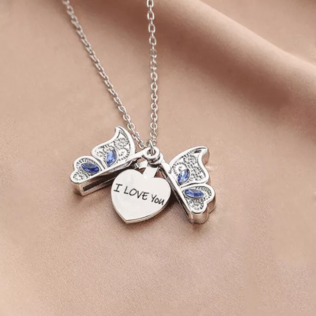 Butterfly I Love You Heart Luckly Butterfly Necklace for Women Girl Birth YK Sp