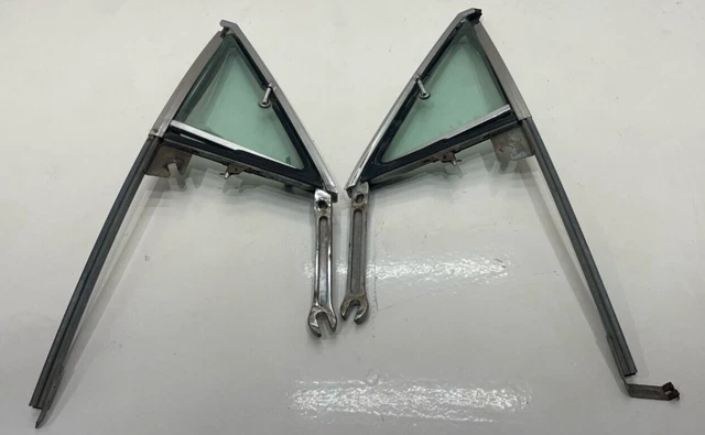 1968-1970 Mopar B Body Vent Window Door Wing Chrome Glass Frame Trim Molding