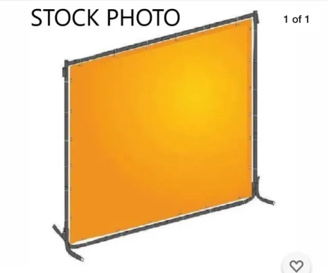 Westward 22RN69 - J4042 Welding Screen 6 ft W 6 ft. Yellow Orange