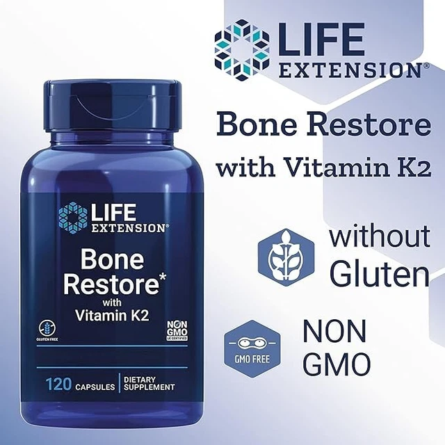 LIFE EXTENSION, BONE Restore with Vitamin K2, Vitamin D3 and Minerals