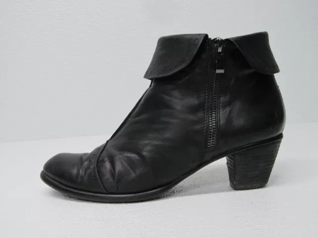 EVERYBODY by bz. MODA Black Leather Ankle Boots Zip Booties Women's US 9 EUR 40