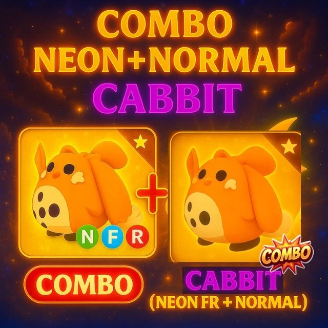 AdoptFromMe Combo – Neon / Fly Ride Candyfloss Chick (NFR - Foto 9