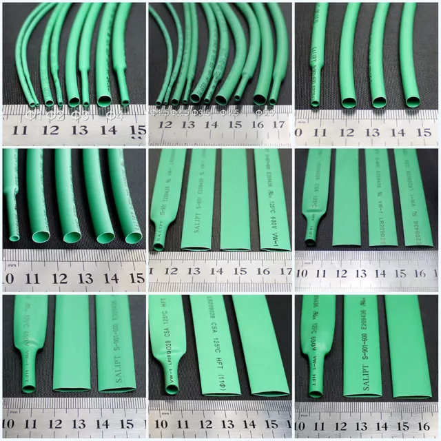 Green Polyolefin Heat Shrink Tube 2:1 Tubing Sleeving Weatherproof Φ0.6 - Φ80mm