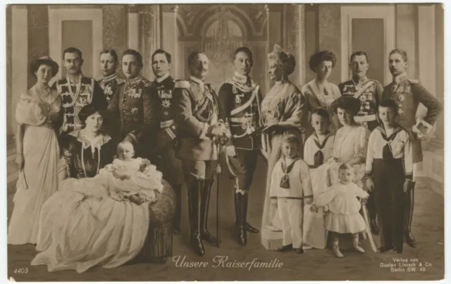 KAISER WILHELM II OF GERMANY, KING OF PRUSSIA & FAMILY - German Royalty Postcard