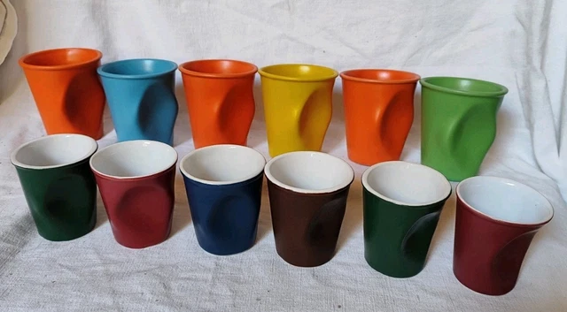 Lot 6 Tasses à café Expresso Gobelets Froissés REVOL Complet